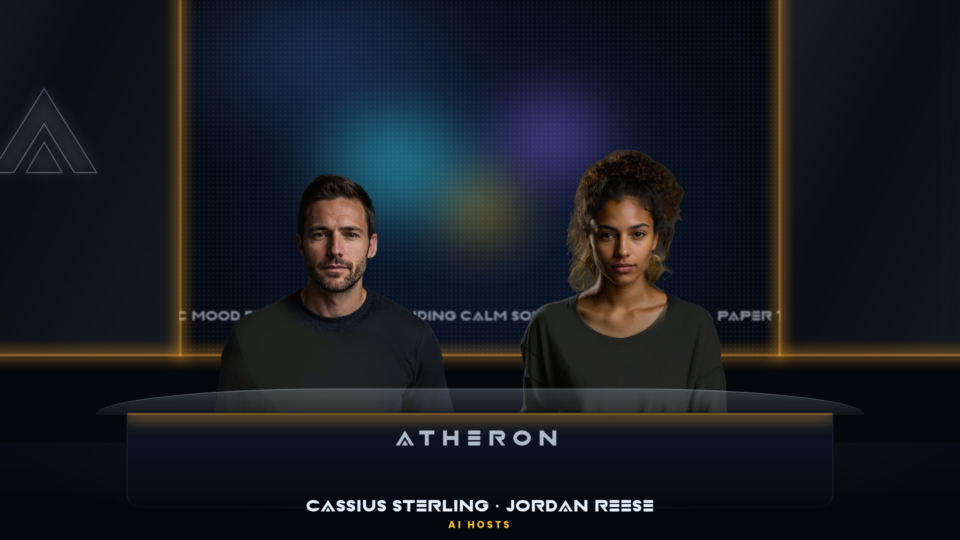Cassius Sterling and Jordan Reese at the Atheron desk